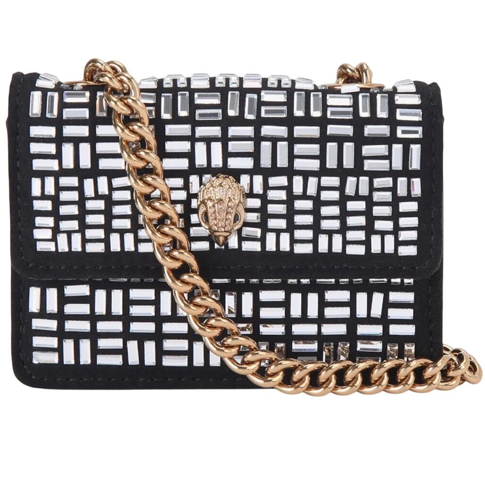 Kurt Geiger 🦅 NWT! Micro Kensington Black and Gold Embellished Crossbody Bag
